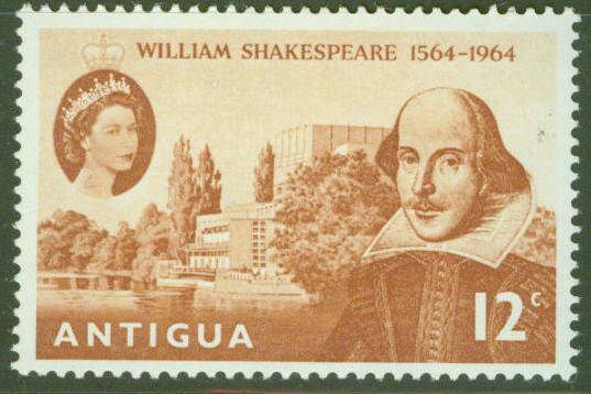 ANTIGUA Scott 151 MH* Shakespeare Issue 1964