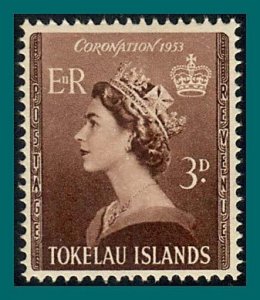 Tokelau 1953 Coronation, MNH  #4,SG4