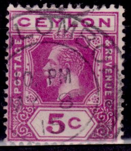 Ceylon 1912-25, King George V, 5c, sc#203, used