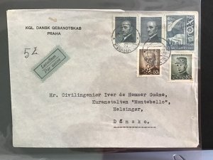 Czechoslovakia 1948 Air Mail to Denmark stamps cover R31681