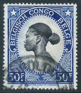 Belgian Congo, Sc #226, 50fr Used