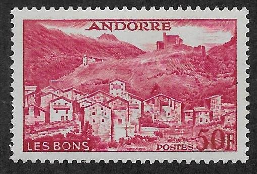 ANDORRA - FRENCH SC# 139  FVF/MOG 1955