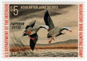 (I.B) US Revenue : Duck Hunting Stamp $5 (1973)