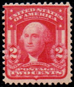 US #319c VF OG NH, scarlet shade, super fresh, tiny gum glaze, Super!