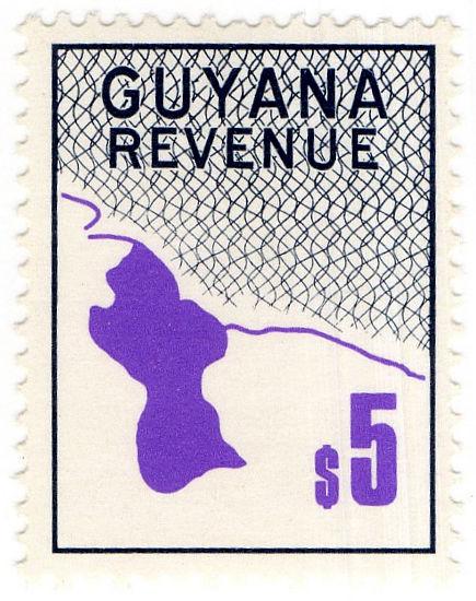 (I.B) British Guiana (Guyana) Revenue : Duty Stamp $5