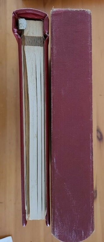 Elbe Stamp Album Binder with Slipcase Red & 48 Quadrille Pages & Glasean 1461-R 