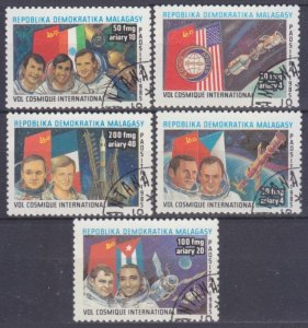 1985 Malagasy Republic 1005-1009 used Joint space flight program