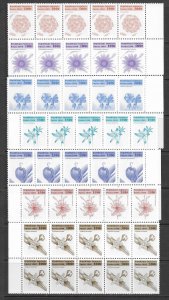 Togo 1862-73 MNH Flower set cpl.  X 25 sets , vf.   2022 CV $293.75