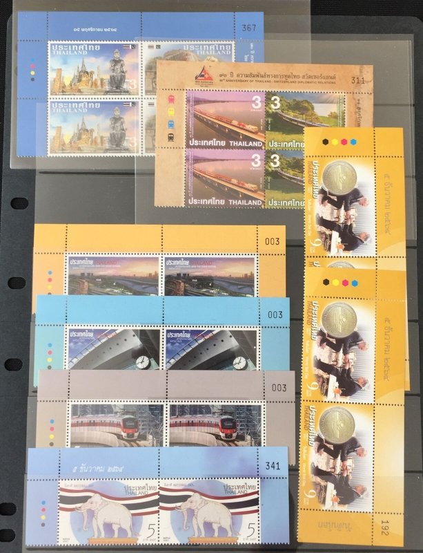 Thailand 2021 Art Religion Pope Sheets x 5+Pairs & Blocks (Apx 50 Stamps) CP1330