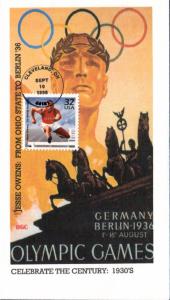 #3185j Jesse Owens BGC FDC