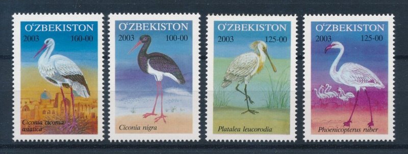 [111691] Uzbekistan 2003 Birds v�gel oiseaux stork spoonbill  MNH