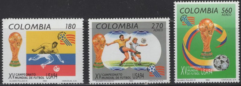 COLUMBIA #1097-9 MNH 1994 WORLD CUP SOCCER