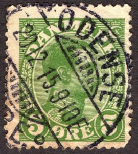 1913, Denmark 5ö, Used, Sc 97