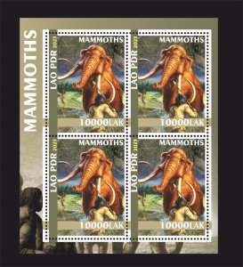 Stamps.Prehistoric Fauna Mammoths 2023 6 sheets perforated NEW