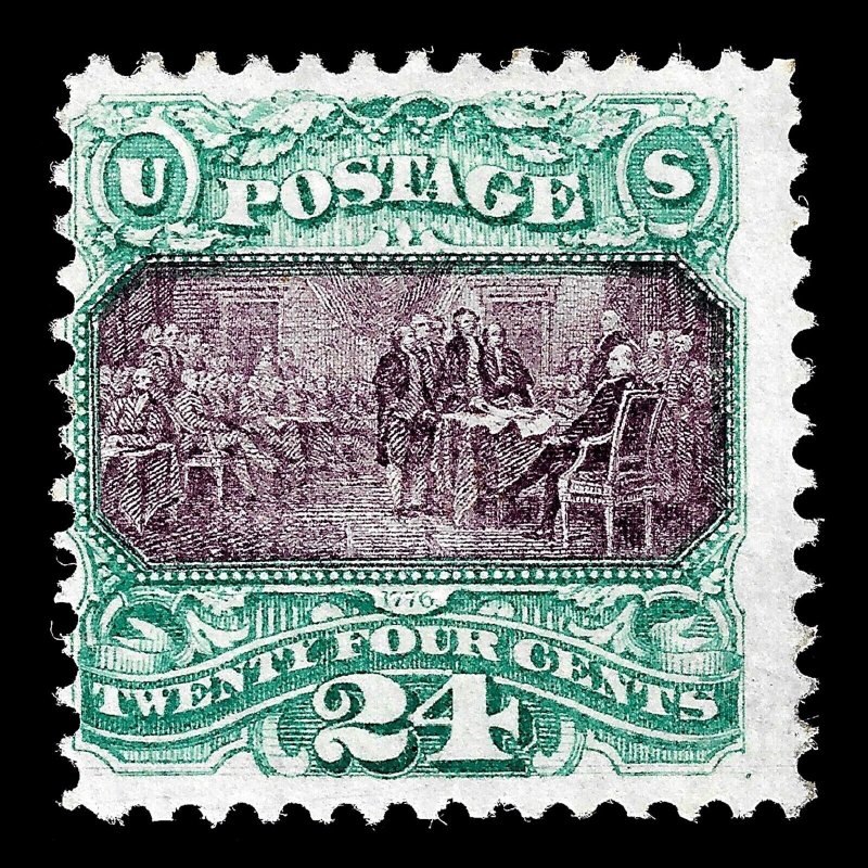 WCstamps: U.S. Scott #120 / 24c Pictorial, VG/F, UMint OGh / CV $8,000