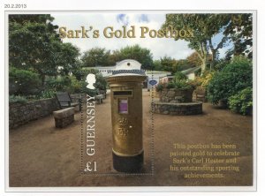 Guernsey 2013 Sark's Gold Post Box Mini Sheet SGMS1449a Unmounted Mint