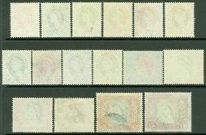 EDW1949SELL : RHODESIA & NYASALAND 1954-56 Sc #141-55 Cplt set. VF, Used Cat $63