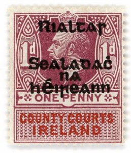 (I.B) George V Revenue : County Courts Ireland 1d (Provisional Government OP)