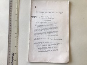 Isle of Man Education act 1907 original A6266