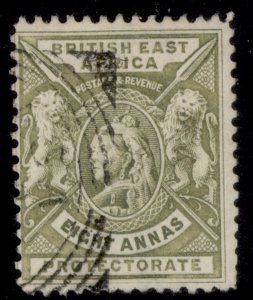 BRITISH EAST AFRICA GV SG74, ¼8a green, FINE USED. Cat £10.