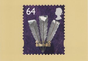 Great Britain Wales 1999 PHQ Card Sc 16 64p Prince of Wales feathers