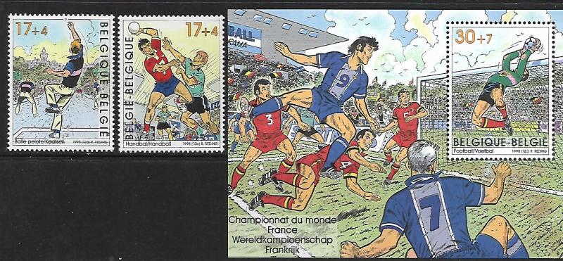 Belgium # B1142-B1144 - Sports - singles & MS - MNH    [R+]