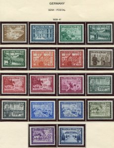 Deitsches Reich    Sc.#  B148-59  MNH & MH