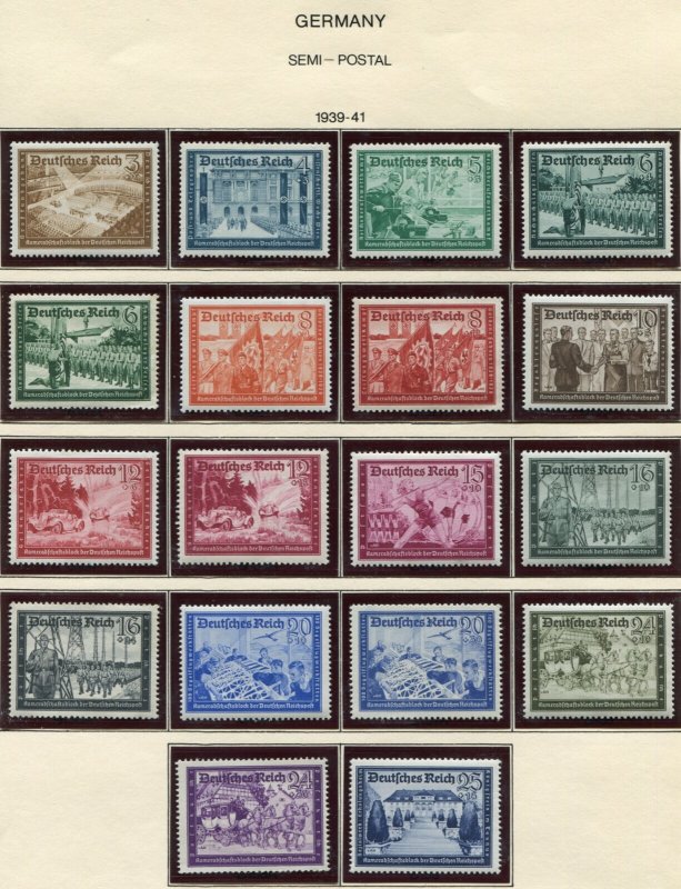 Deitsches Reich    Sc.#  B148-59  MNH & MH