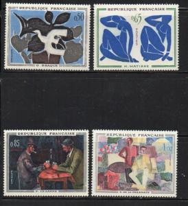 France Sc 1014-7 1961 Paintings stamp set mint NH