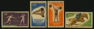 Niger C90-3 MNH Olympic Games, Fencing, Diving, Weightlifting, Equestrian Horse