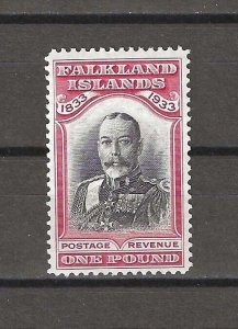 FALKLAND ISLANDS 1933 SG 138 MNH CAT £2500 . CERT