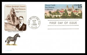 US UX125 Hearst Castle Artmaster U/A FDC Postal Card