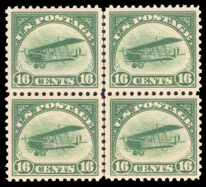 MOMEN: US STAMPS #C2 BLOCK MINT OG NH VF LOT #77087*