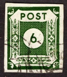 1945, Germany, East Saxony 6pf, Used, Sc 15N5