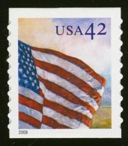 #4232-4235 42c American Flags, Singles, Mint **ANY 4=FREE SHIPPING**