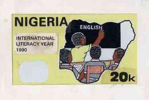 Nigeria 1990 Literacy Year - original hand-painted artwor...