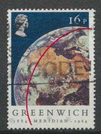 Great Britain SG 1254 - Used bluer sky shade - Greenwich Meridian