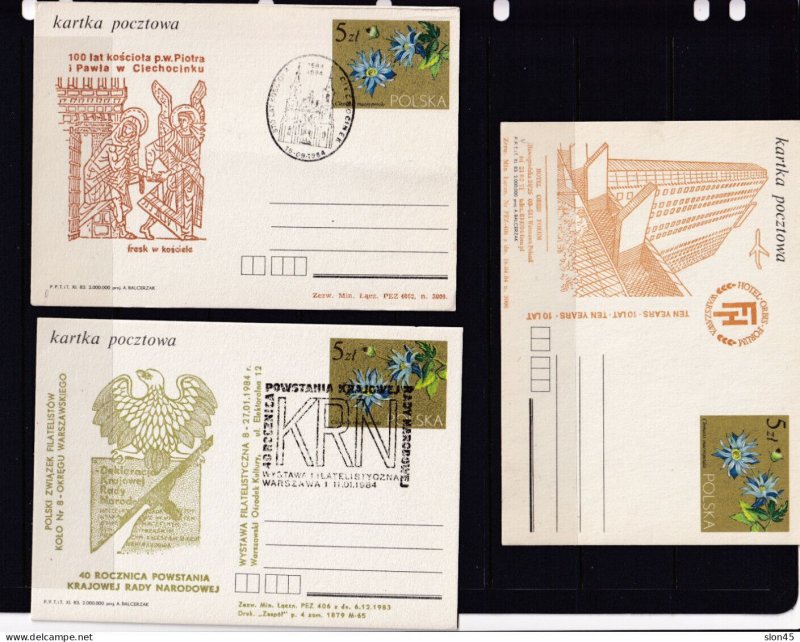 Poland 10 Postal Stationary Cards Special cancel 16114