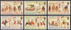 $1 World MNH Stamps (1237), Jersey Scott 431-4, set of 6 MNH ancient carvings