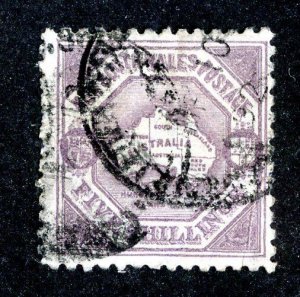 1890 New South Wales Sc.# 87 U cv $40 (135 BCXX )