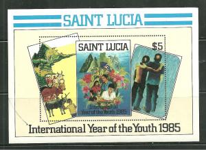 St Lucia 795 MNH S/S Abstracts by Lyndon Samuel