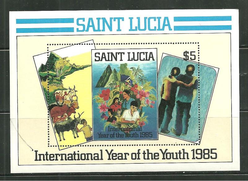 St Lucia 795 MNH S/S Abstracts by Lyndon Samuel