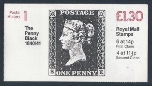 GB £1.30 Postal History No1 Penny Black Left margin DP48.