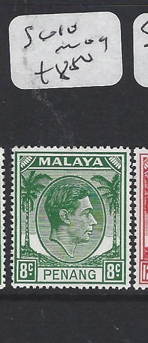 MALAYA PENANG  (P1705B)  8C  KGVI  SG10   MOG