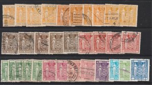 New Zealand a small lot of fiscal arms postally used & unsorted