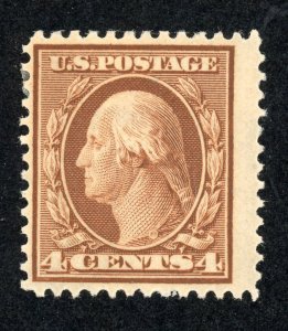 US 334 MH 1908 4c org brn