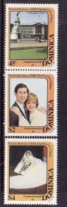 Dominica-Sc#773-5-unused NH set-Princess Diana-id1-1982-