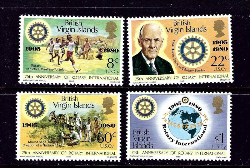 Virgin Is 381-84 MNH 1980 Rotary International