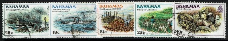 Bahamas SC# 470-474, Used, 470 minor creasing - Lot 021217