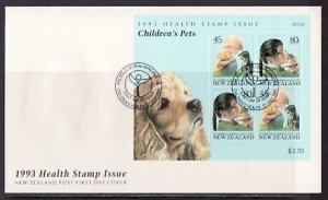 New Zealand, Scott cat. B144a. Children and Cats & Dogs. First day cover. ^